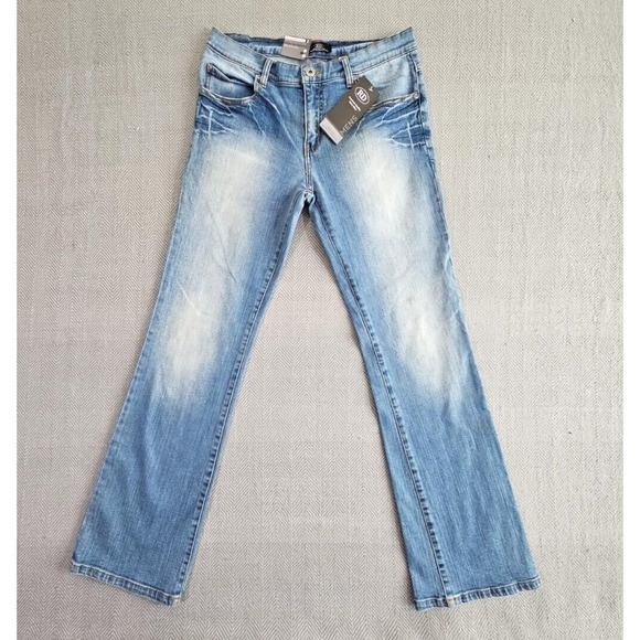 RD Jeans Men's Size W34 L32 Blue Boot Cut Premium Denim Pocket Embroidery - Picture 1 of 12